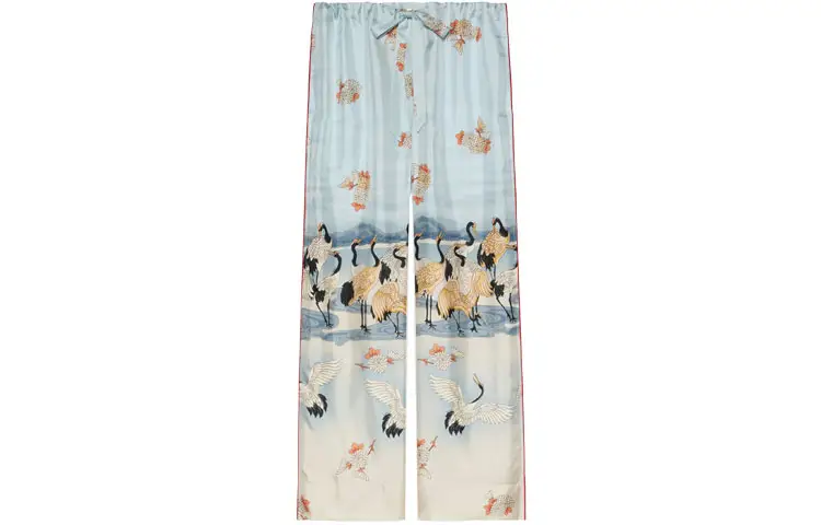 GUCCI Casual Pants Women's Light Blue Moderate Straight Fit Pants