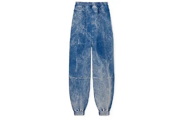 LOEWE Jogging Cotton Fleece Trousers Washed Denim
