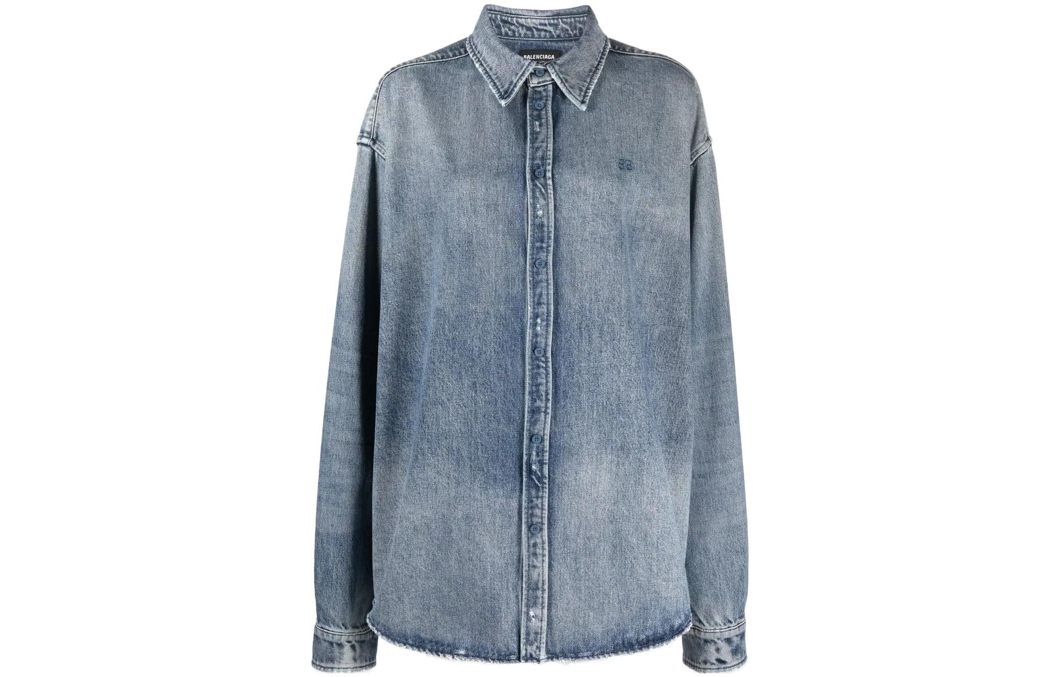 Balenciaga SS22 Denim Jacket Women's Blue