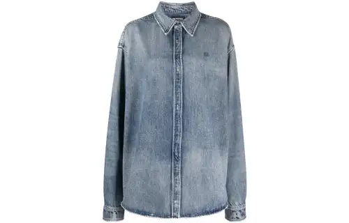 Balenciaga SS22 Denim Jacket Women's Blue