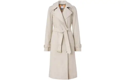 Burberry Trench Coats Women's Soft Taupe Suit Collar Moderate