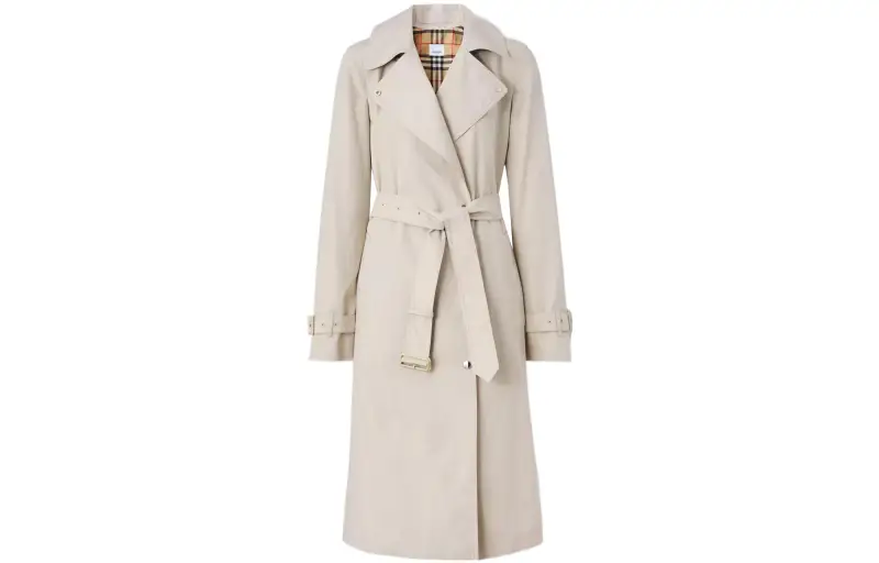 Burberry Trench Coats Women's Soft Taupe Suit Collar Moderate