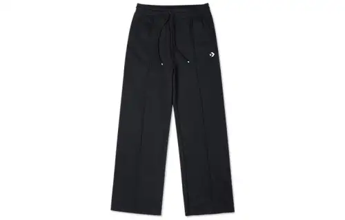 Converse Knitted Sweatpants Women's Black Moderate Straight Fit Pants