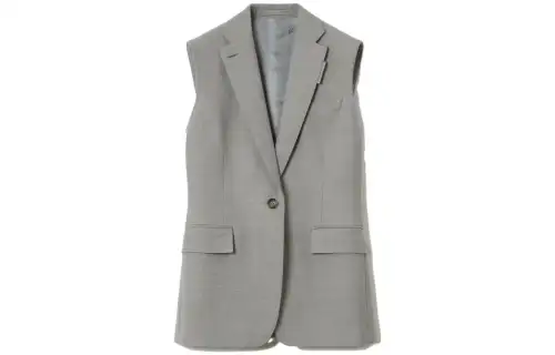 Burberry Vests Women's Gray V Neck Moderate Other