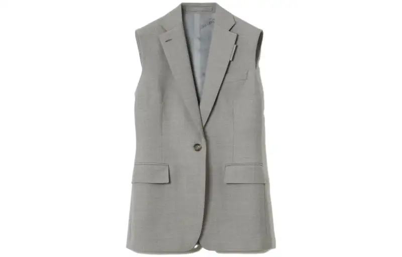Burberry Vests Women's Gray V Neck Moderate Other