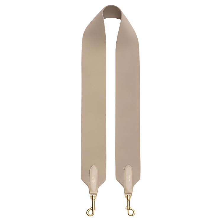 CELINE Metal Accessories Fabric Bag Straps Women's Apricot