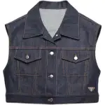 PRADA Triangle logo Denim Vest
