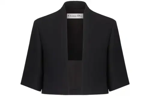 DIOR Cropped Coats Women's Black Moderate