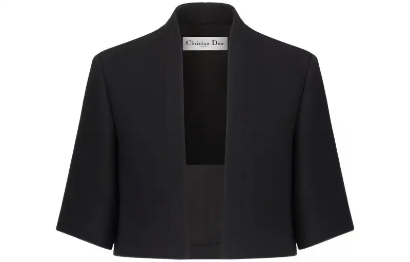 DIOR Cropped Coats Women's Black Moderate