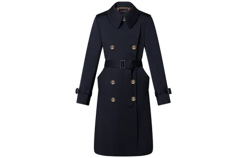 LOUIS VUITTON Trench Coat Women's Blue