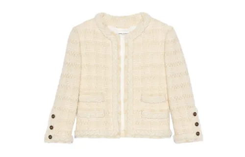 SAINT LAURENT Jackets & Coats Women's Chalk