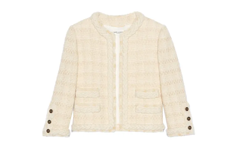 SAINT LAURENT Jackets & Coats Women's Chalk
