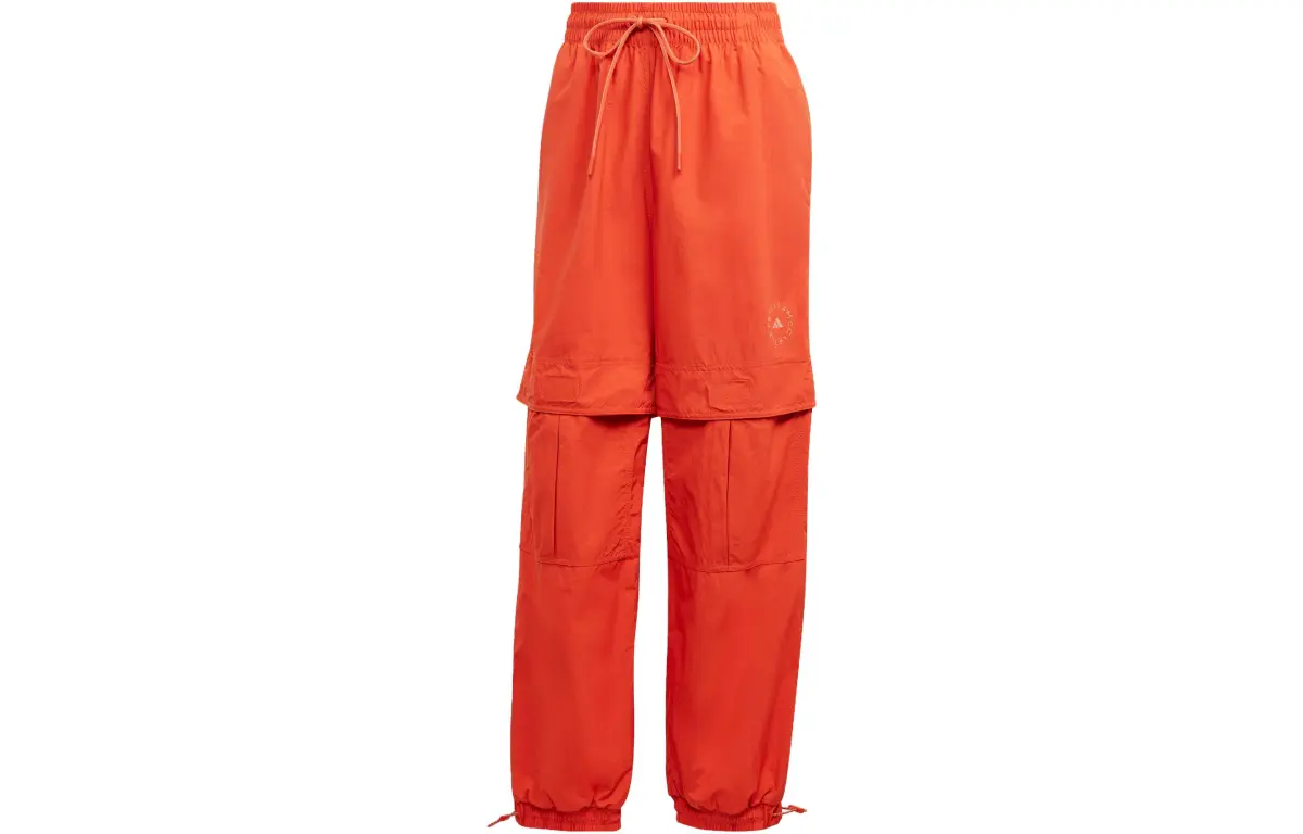 Adidas Knitted Sweatpants Women's Orange Moderate Cargo Pants