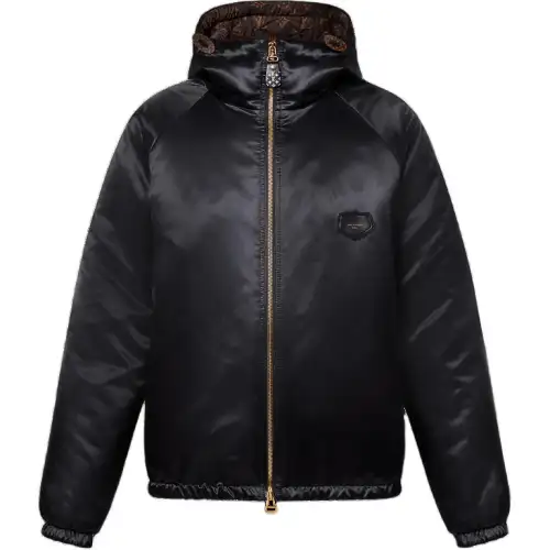 LOUIS VUITTON Parka Coat Women's Black