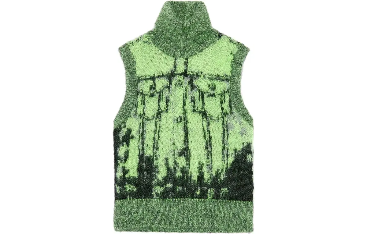 DIESEL M Sifnos Knit Vest 'Black/Green'