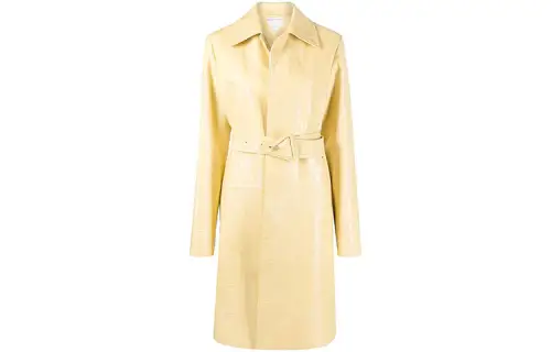 Bottega Veneta Furs Women's Yellow Lapel Moderate