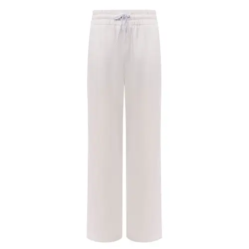 MIU MIU Knitted Sweatpants Women's White Moderate Wide Leg Pants