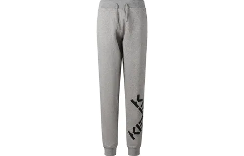 KENZO Knitted Sweatpants Women's Pearl Gray Moderate Straight Fit Pants
