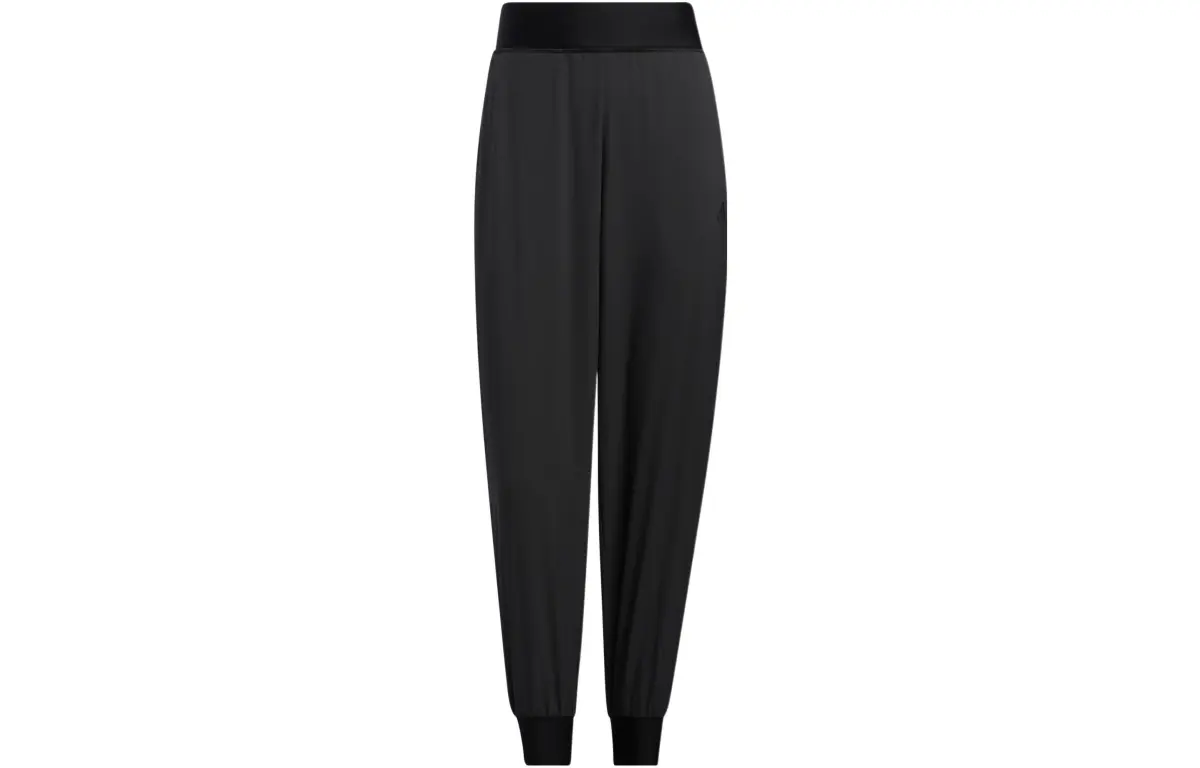 Adidas Knitted Sweatpants Women's Black Moderate Cuffed Pants