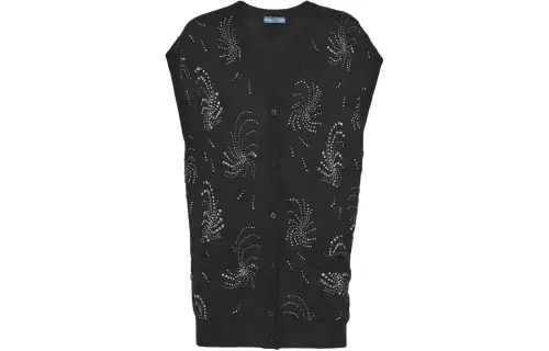 PRADA Embellished Cashmere Vest