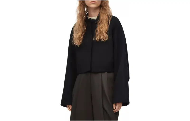 LOEWE Cropped Coats Women's Black Moderate