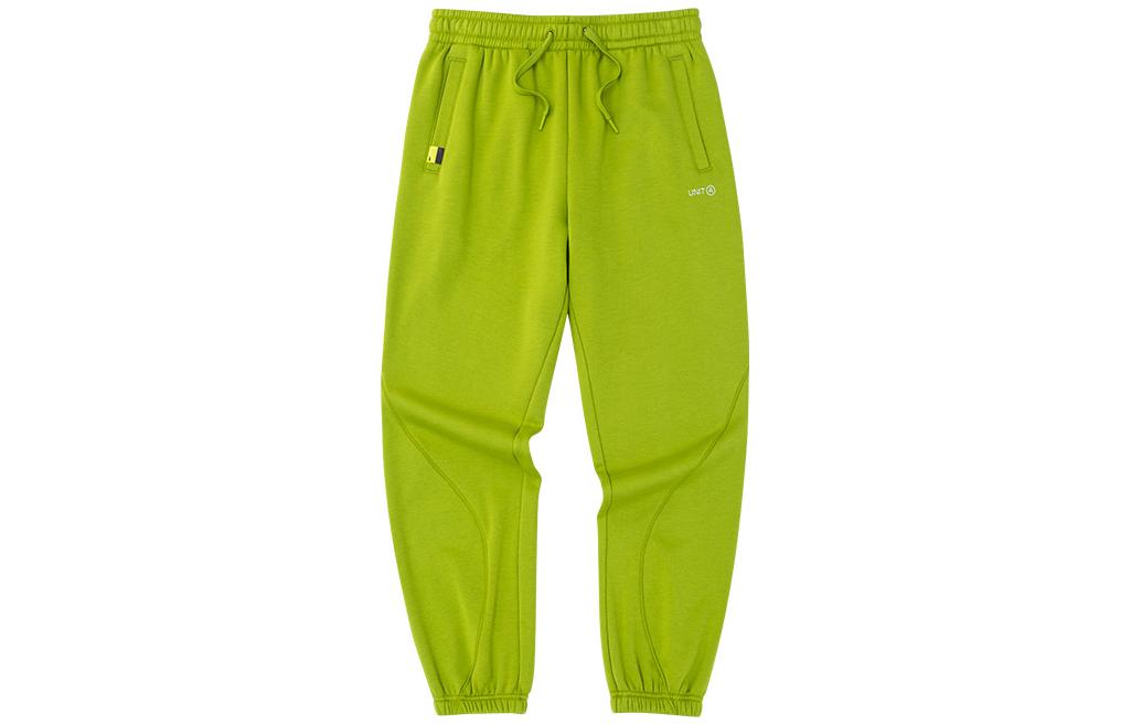 Anta Anta Solid Color Logo Printed Drawstring Tie-Up Sweatpants Women's Hollow Green