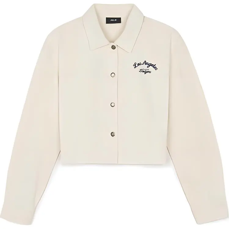 MLB Denim Jackets Women's Cream Lapel Moderate Other