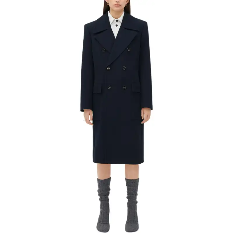 Bottega Veneta Coat Women's Midnight Blue