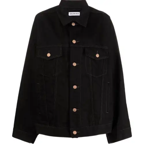 Balenciaga FW22 Denim Jacket Women's Black