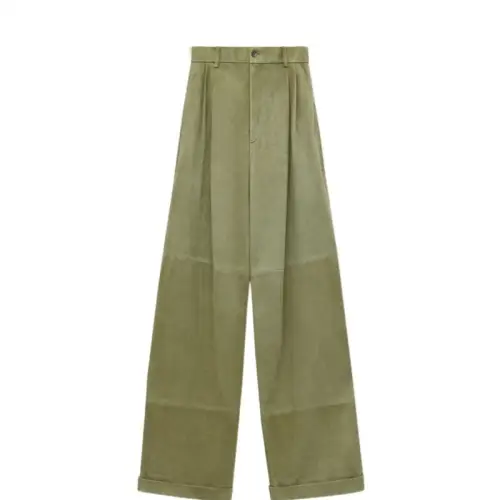 Loewe suede-panelled culottes