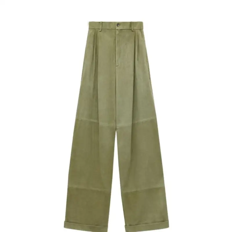 Loewe suede-panelled culottes