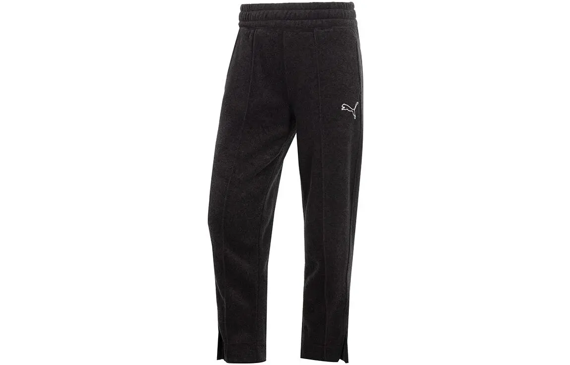 PUMA Casual Pants Women's Black Moderate Straight Fit Pants