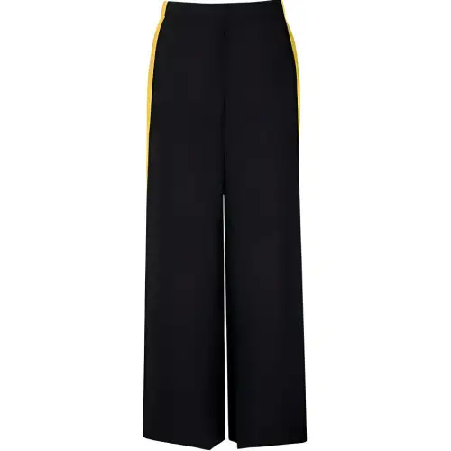 LOEWE Wide Leg Trousers 'Black/Yellow'