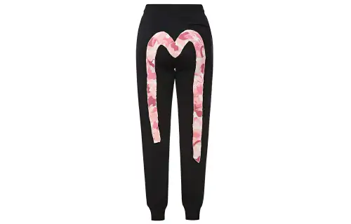 EVISU Casual Pants Women's Black Moderate Straight Fit Pants