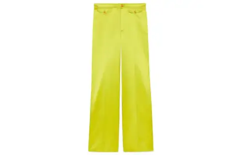 GUCCI Love Parade Casual Pants Women's Yellow Moderate Straight Fit Pants