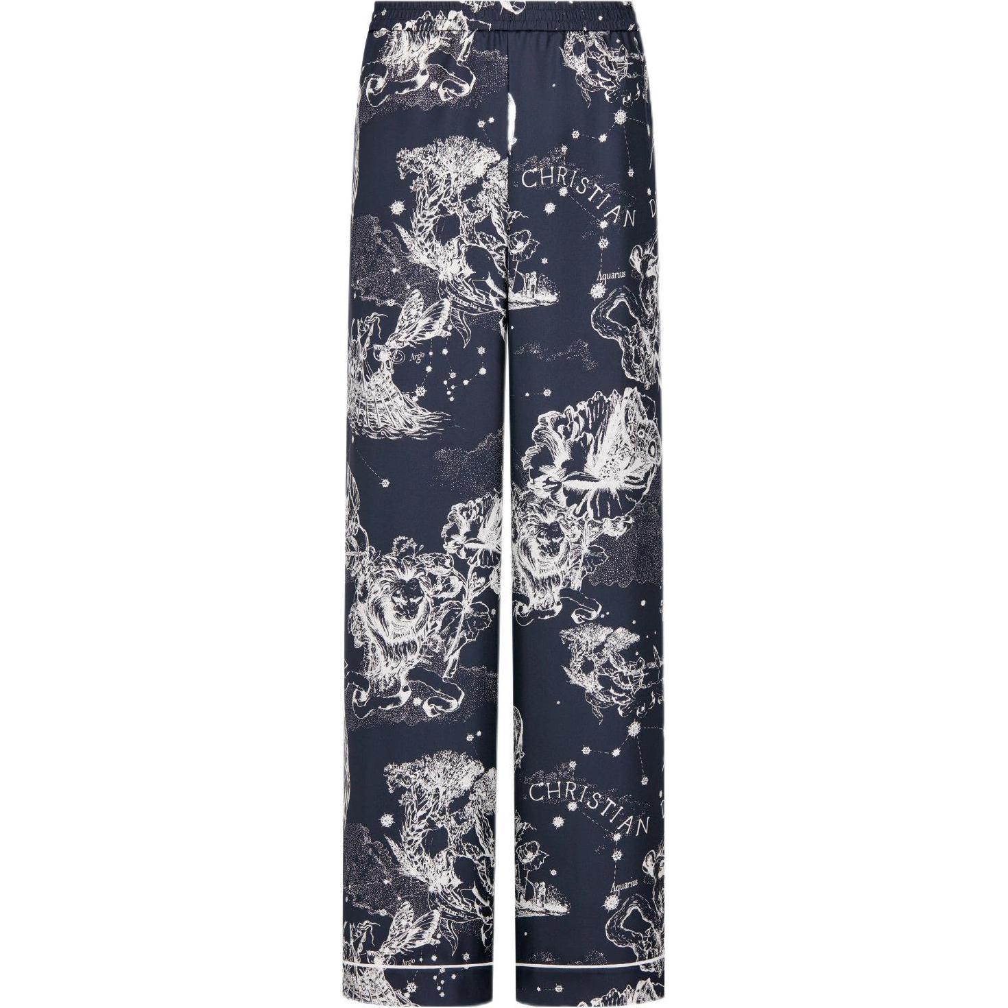 DIOR FW22 Knitted Sweatpants Women's Blue