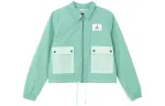 Jordan Cropped Coats Women's Mint Green Lapel Moderate
