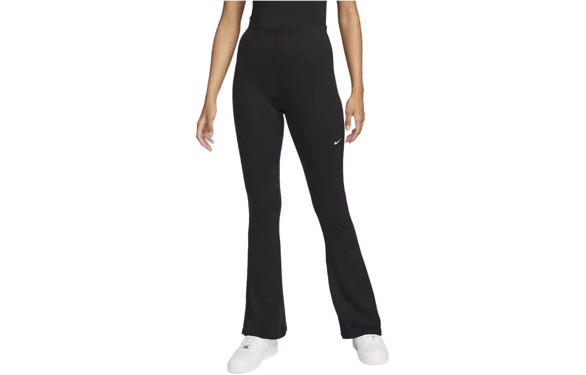 Nike Sportswear Chill Knit Women's Tight Mini-Rib Flared Leggings Black