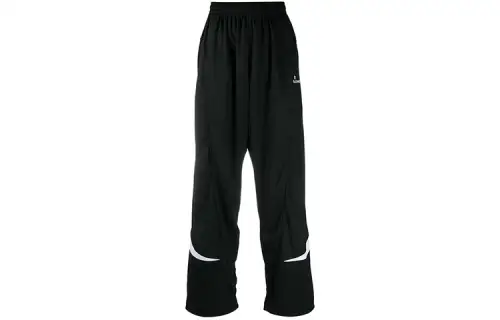 Balenciaga Knitted Sweatpants Women's Black Moderate Straight Fit Pants