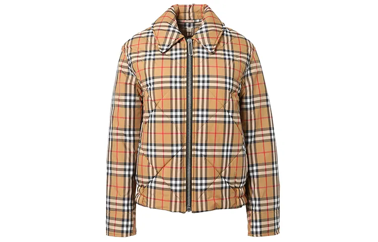 Burberry Puffer Jackets Women's Yellow Lapel Moderate Other