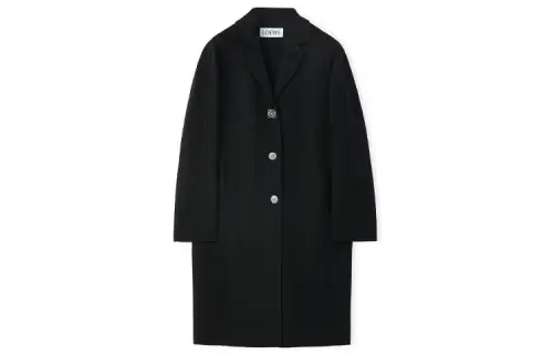 LOEWE Velvet Jackets Women's Black Lapel Moderate