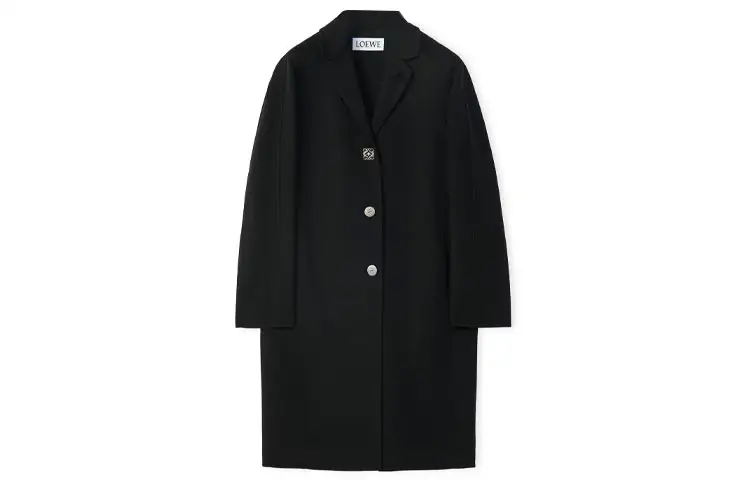 LOEWE Velvet Jackets Women's Black Lapel Moderate