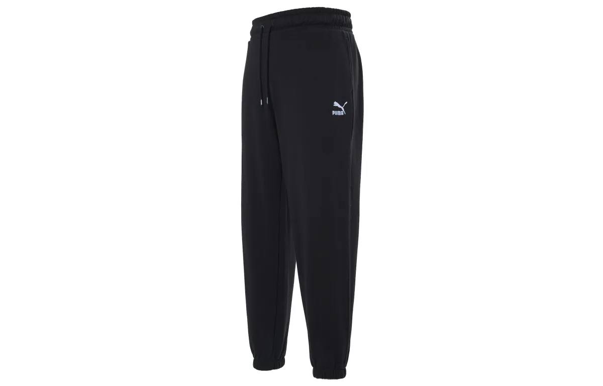 PUMA HER Knitted Sweatpants Women's Black Moderate Cuffed Pants