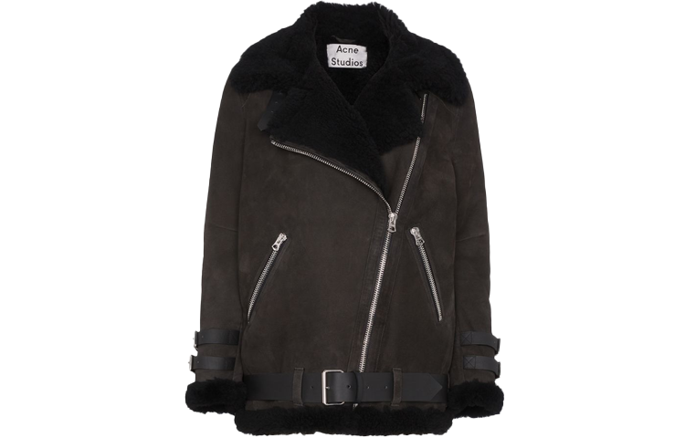 Женская куртка Acne Studios Leather Jacket (черная)