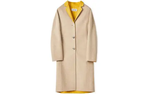 LOEWE FW21 Velvet feel Coat Women's Khaki