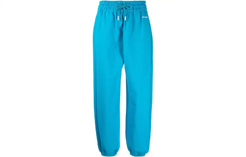 OFF-WHITE logo-embroidered cotton track pants