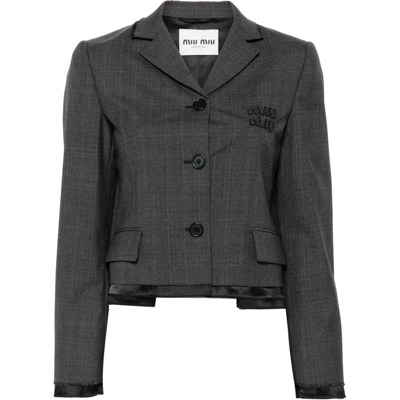 MIU MIU Prince Of Wales check Single breasted Blazer