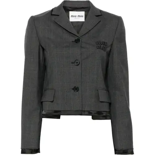 MIU MIU Prince Of Wales check Single breasted Blazer