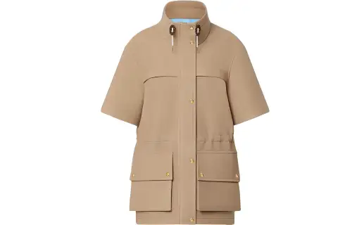 LOUIS VUITTON Velvet feel Coat Women's Camel