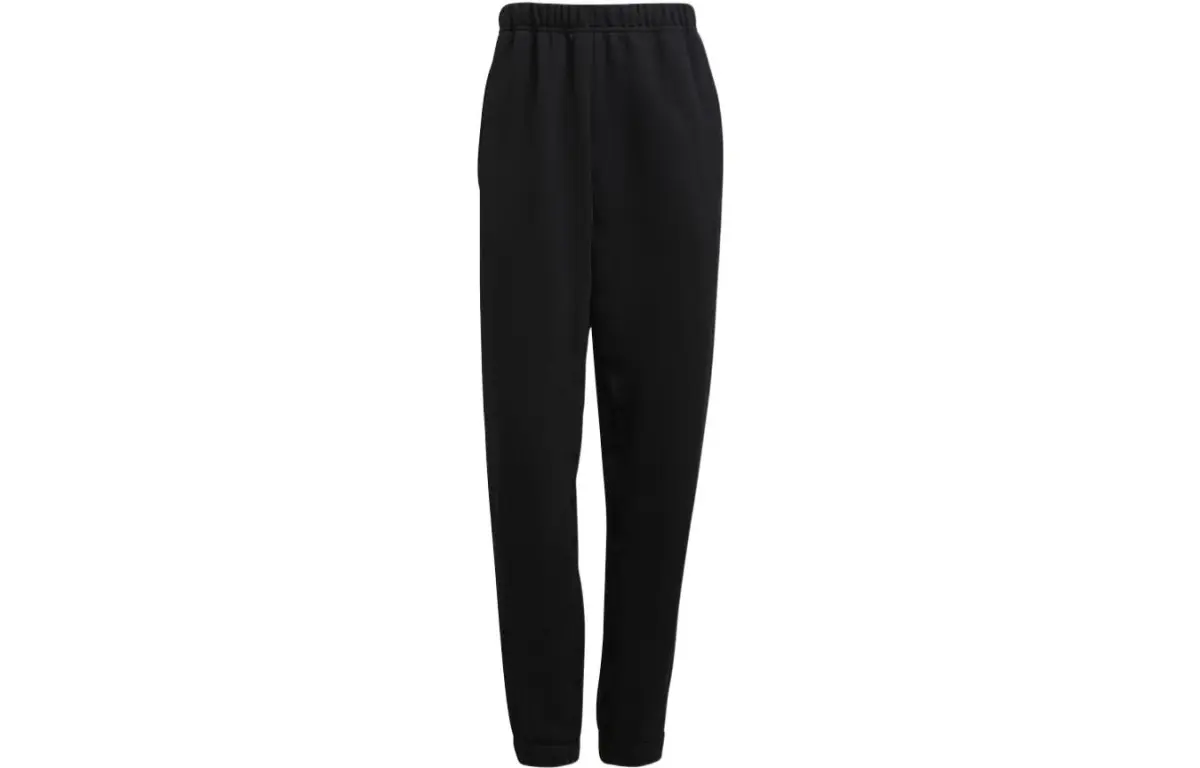 Adidas Originals Blue Version Knitted Sweatpants Women's Black Moderate Cuffed Pants